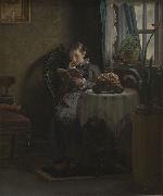 Michael Ancher Anna Ancher reading oil painting
